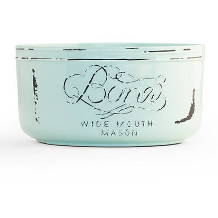 - Pet Champion Mason Jar Melamine Feeding Bowl, Blue