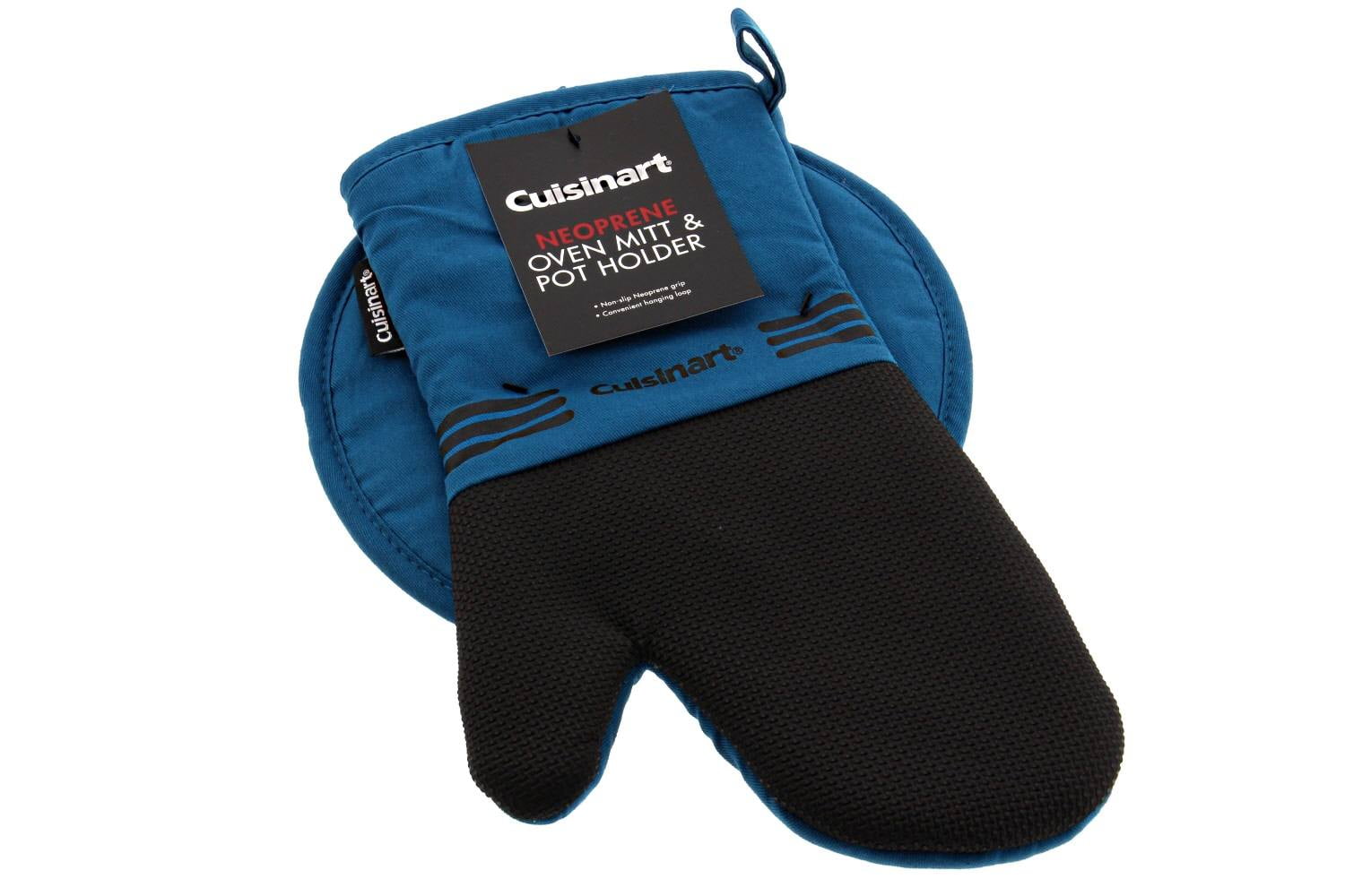 Cuisinart Oven Mitt & Potholder Set w/Neoprene for Easy Gripping, Heat