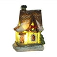 thumbnail image 2 of Casa de luz LED de resina navideña, decoraciones navideñas, escena navideña de resina, casa de pueblo, ciudad para regalos de navidad, 2 of 5