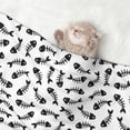 thumbnail image 2 of Pofeuu Fish Bone Print Puppy Blanket,Dog Blankets,Pet Blanket Cozy Cat Blankets for Indoor Cats, Fuzzy Pet Blanket for Kitten Doggy Dog Blankets-Small, 2 of 8
