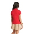 thumbnail image 4 of Justice Girls Uniform Short Sleeve Polo Shirt, Sizes XS-XLP, 4 of 4
