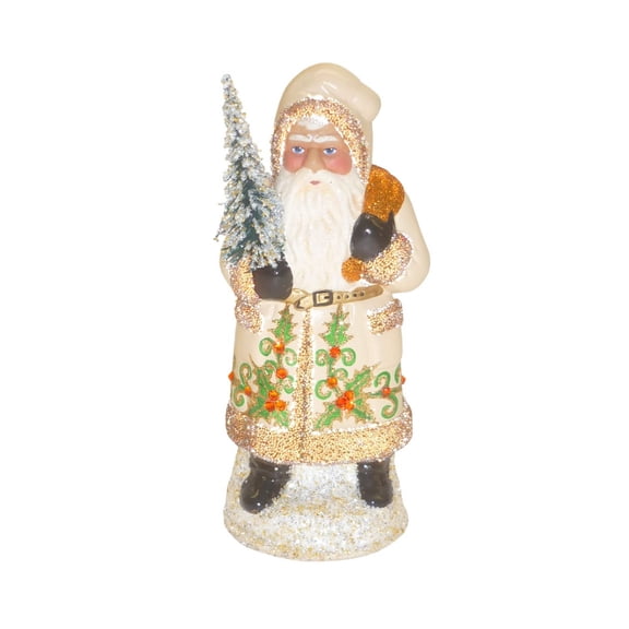 Alexander Taron 7" Santa Schaller Paper Mache Candy Container with Miniature Tree