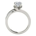 thumbnail image 2 of Mauli Jewels Engagement Rings for Women 0.75 Carat Halo Round Diamond 4 Prong Engagement Ring 4 Prong-Setting 14k White Gold, 2 of 7