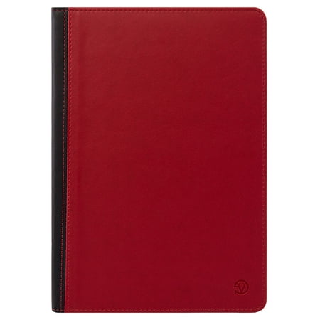 iPad Air 2013 9.6" Portfolio Case - Vegan Leather Stand Case For Apple iPad Air 2013 With Folding Cover And Interior Slip Accesory Pockets (Black)