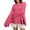 Red, variant on Sweater for Women Solid Long Flared Sleeve Side Slit Casual Crew Neck Knitted Lightweight Sweaters