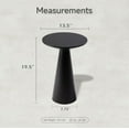 thumbnail image 2 of Farmhouse Pedestal Small End Table Round Martini Table Wood Plant Stand Rustic Drink Table for Small Space Living Room, Bedroom, Black, 2 of 15