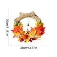 thumbnail image 3 of AYktou Fall Wreath with Artificial Maple Leaves Pumpkin & Berry, Artificial Floral Wreath for Front Door, Thanksgiving Halloween Wreath Autumn Garland Wall Farmhouse Holiday Outdoor Indoor Decor, 3 of 6