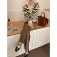 thumbnail image 3 of Striped Cardigan for Women Long Sleeve Striped Sweater Button Knitted Open(Uniform Size), 3 of 6