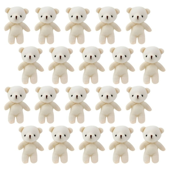 BESTSKY 20 Pcs Mini Bear Stuffed Toy Home Accessory Birthday Goodies Mini Plushies Miniature Stuffed Bears Portable Bear Pendant