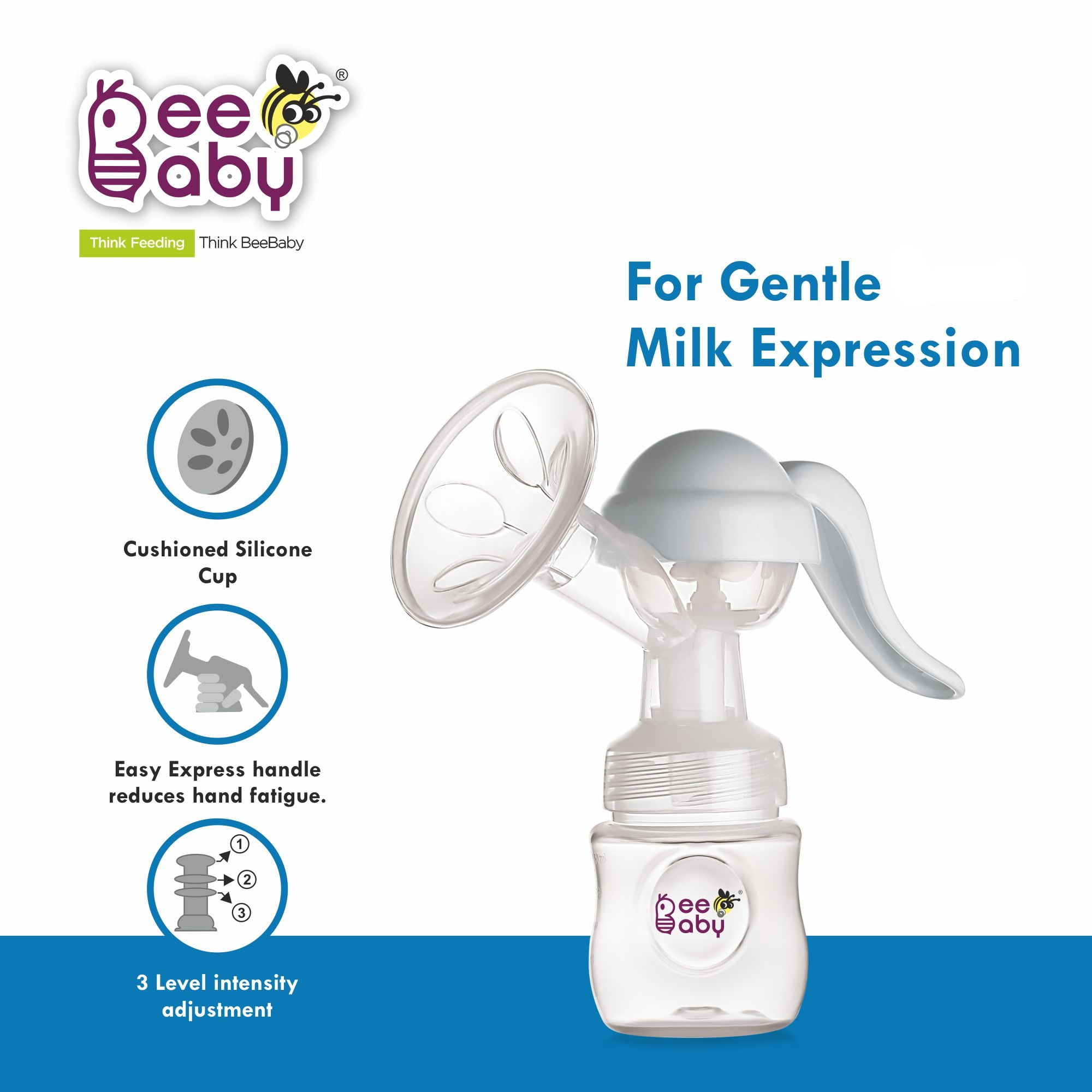 BeeBaby Comfort 2-in-1 Manual Breast Pump