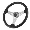 thumbnail image 1 of Universal Racing Steering Wheel, 14Inch 6 Bolt Anti Slip PU and Aluminum Gaming Steering Wheel with Horn Button for Racing / Car Sim Driving / JDM Sports Racing Steering Wheel, 1 of 7
