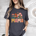 thumbnail image 3 of Wildflower Floral Mama Womens Graphic Tee Boho Mom Shirt Casual Novelty Top, 3 of 6
