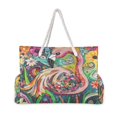 thumbnail image 2 of DIXRUYEE Beach Cooler Travel Tote Bags Beach Bag Fashion Flamingo in A Garden Of Colors Printed, 2 of 7