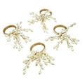 thumbnail image 2 of Saro Lifestyle Gold Spiral Faux Pearl Beaded Napkin Ring (Set of 4), 2 of 4