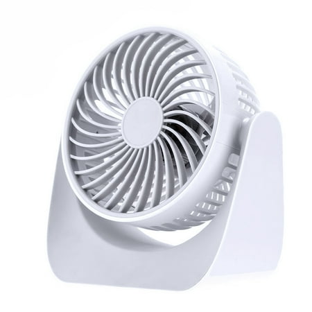 

Anself New student dormitory usb rechargeable mini fan desktop office portable portable silent fan White/with battery/universal