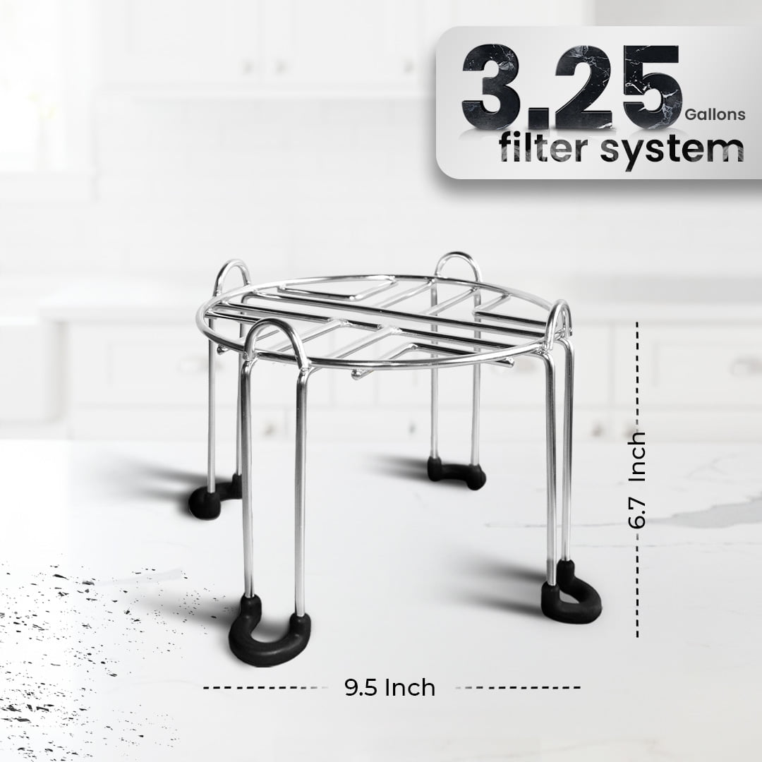 Phoenix Gravity Stainless Steel Stand - Specially Designed for 3.25 Gallons Water Filter Systems,Compatible with Berkey,Waterdrop,Purewell, & Other Countertop Water filter systems.