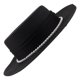 thumbnail image 2 of Sombrero de ala ancha para mujer: Sombrero Panamá de ala ancha y flexible, sombrero de paja para playa y verano, color negro., 2 of 8