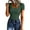 Dark Green #19, variant on WULMLEO Short Sleeve Shirts for Women Crop Scoop Neck Slim Fitted Basic Shirt Solid Oversized Ribbed Knit Casual T-Shirt Red L