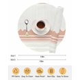 thumbnail image 6 of 15 Inch Round Placemats Set of 6, Orange Striped Non Slip Heat Insulation PP Table Mats, Abstract Modern Geometric Stripes Washable Place Mats for Kitchen Dining Party Table Decor, 6 of 7