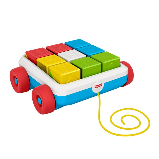 FisherPrice PullAlong Activity Blocks, Toy Wagon For Babies