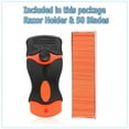 thumbnail image 3 of 50 Pcs Plastic Razor Blades + 1 Razor Scraper Double Edged Sticker Removal Tool, 3 of 11
