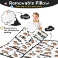 thumbnail image 3 of Bulldog and Dog Paw Print White Pattern Teens Toddler Nap Mat with Pillow, Sleeping Mat Bag for Preschool Daycare 59"x22", 3 of 6