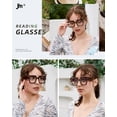 thumbnail image 3 of JM 2 Pack Oversized Square Trendy Blue Light Blocking Reading Glasses for Women, Big Wide Fashion Computer Readers, 3 of 6
