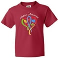 thumbnail image 3 of Inktastic Autism Awareness Heart Ribbon and Puzzle Pieces Youth T-Shirt, 3 of 5