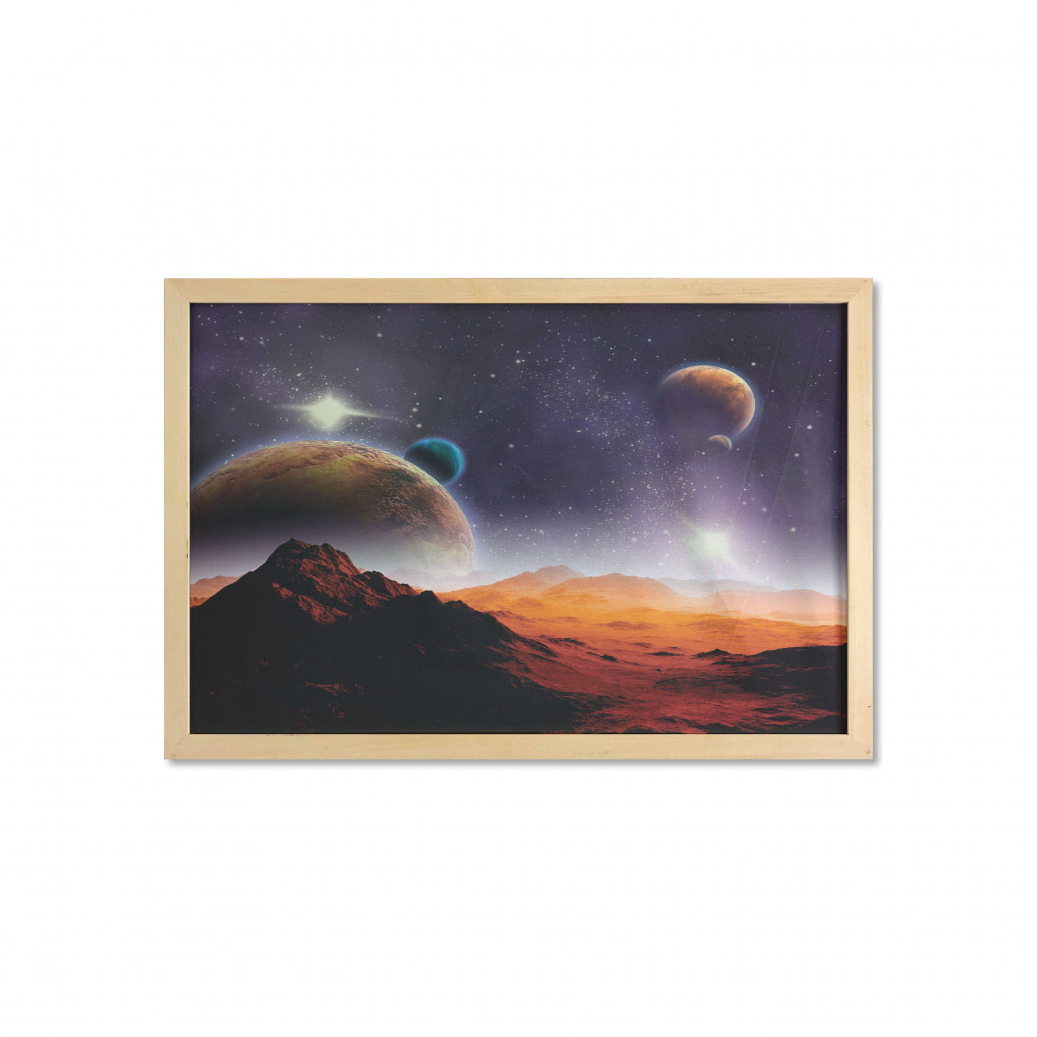 Moon Earth Space Galaxy Universe Home Decor Wall Art Canvas Picture 20x24inch 