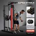 thumbnail image 4 of LNOW Home Gym Station, 450LBS Multi Home Gym Equipment for All Body Training,Power Tower Pull Up Dip Station, LAT Pulldown, Row Station and Cable Machine, 4 of 10