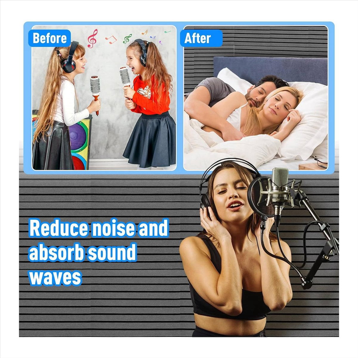 12 PCS Sound Proof Acoustic Panels, 14X12X0.4 Inch for Room, Office