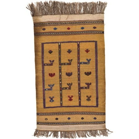 - Isabelline One-of-a-Kind Warminster Hand-Knotted 2'8'' x 4'5'' Wool Brown Area Rug