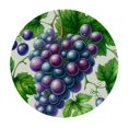 thumbnail image 2 of PIKWEEK  Grape Round Fitted Tablecloth Elastic Edge Waterproof Oil-Proof Table Cover Stain-Resistant Table Cloth Fits Round Tables, 2 of 7