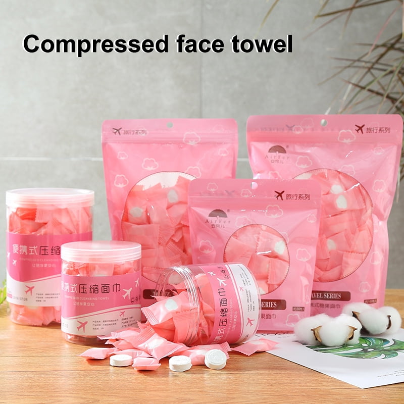 20x Compressed Towel Baby Wipes Wet Wipes Travel Disposable Napkins Magic Coin C 