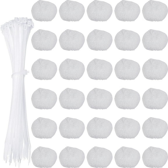 FUYGRCJ 30PCS Lint Traps for Washing Machine Hose Mesh Lint Traps,Mesh Lint Traps for Washing Machine Drain Hose,Lint Snare Traps Laundry Mesh Washer Hose Filter with 30 Cable Ties  for Dryer Machine