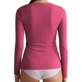 thumbnail image 3 of Emmalise Women’s Long Sleeve Scoop Neck Fitted Top Bright Assorted Colors 1 2X, 3 of 4