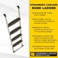 thumbnail image 2 of Stromberg Carlson Interior Bunk Ladder, KD, RV Bunk Ladder, Bunk Bed Ladder with Injection Molded Treads, Hooks and Mounting Hardware Included, can be used as Dorm Loft Ladder - Silver 66", 2 of 6