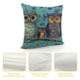 Autua Owls Love Puzzle Graphic Decorative Cushion Throw Pillow Cover