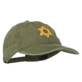 thumbnail image 5 of Jewish Star of David Embroidered Washed Cap - Olive OSFM, 5 of 5