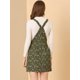 thumbnail image 5 of Vestido Floral Allegra K Mono Correa Ajustable Falda de Tirantes pana para Mujer Verde S, 5 of 6