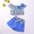 thumbnail image 1 of Ropa para niñas, ropa de verano para niñas pequeñas, trajes de 2 uds, ropa para niños, chándal para niñas, ropa para niños Tan Jianjun unisex, 1 of 2