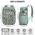 thumbnail image 3 of Retro Mandala Insulated Backpack Cooler - 20L Leak-Proof Soft Cooler Bag with Geometric & Abstract Print for Travel, Hiking, and Work, 3 of 4