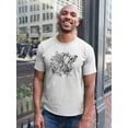 thumbnail image 2 of Ethnic Lion Mande T-Shirt Men -Image by Shutterstock, Male 4X-Large, 2 of 4