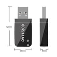 thumbnail image 4 of Adaptador Wi-Fi Tarjeta de Red 1300Mbps WiFi Dongle Receptor Compatible con Windows 7/8/8.1/10/11, 4 of 8