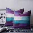 thumbnail image 2 of 26x26 Pillow Covers Set of 2, Purple Turquoise Throw Pillow Covers Decorative Couch Cushion Case, Modern Abstract Oil Painting Art Geometric Microfiber Square Pillowcases for Bedroom Car Living Room, 2 of 7