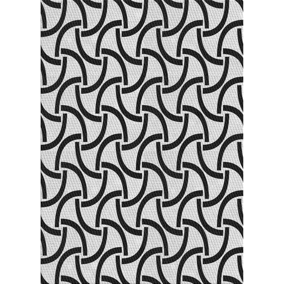 Ahgly Company Indoor Rectangle Patterned Platinum Gray Novelty Area Rugs, 3' x 5'