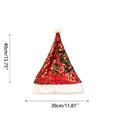 thumbnail image 3 of Lumtrix Sequin Santa Hat Color Block Christmas Celebration Hats For Adults Funny Xmas Headwear, Party Accessory Red One size, 3 of 3