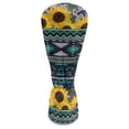thumbnail image 2 of Yuyamidu Green Aztec Golf Club Head Covers for Women Men Sunflowers Golf Accessories Waterproof PU Leather for Driver Fairway Woods Hybrids, 2 of 8