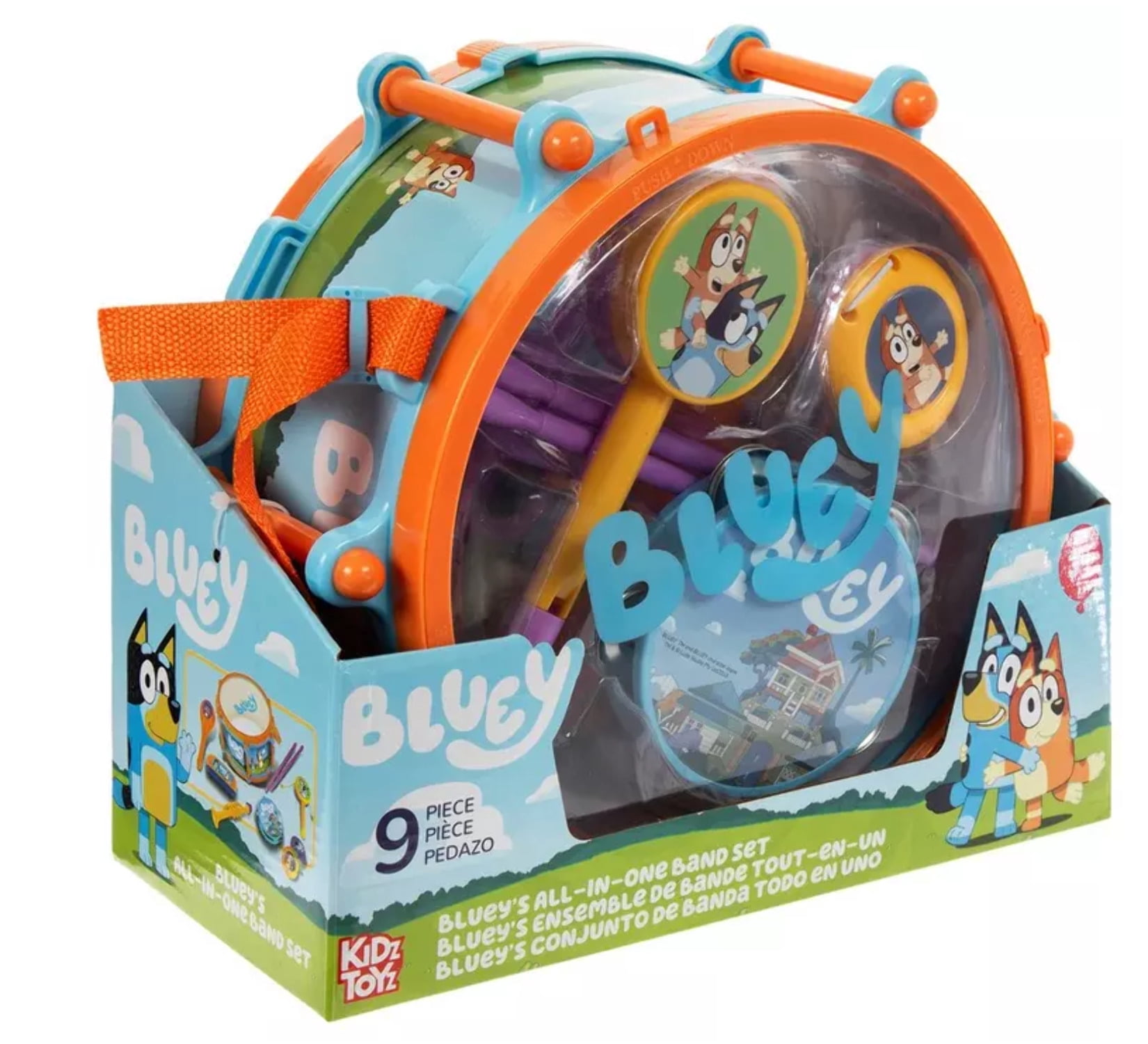 Kidz Toyz Bluey's Boy's & Girl's all in one Band Set, Blue, 9"