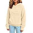 thumbnail image 5 of Splozh Cute Hoodies for Girls Solid Color Casual Girls Fashion Long Sleeve Hooded Sweatshirt Fall Winter Pullovers Hoodie Girls,Beige,9-10 Years, 5 of 6